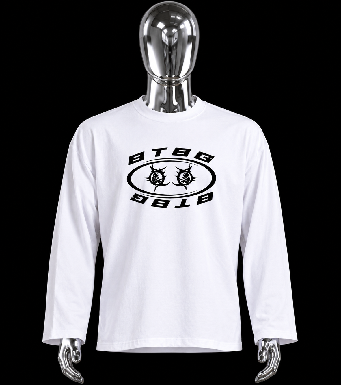 BTBG Core Logo White Long Sleeve