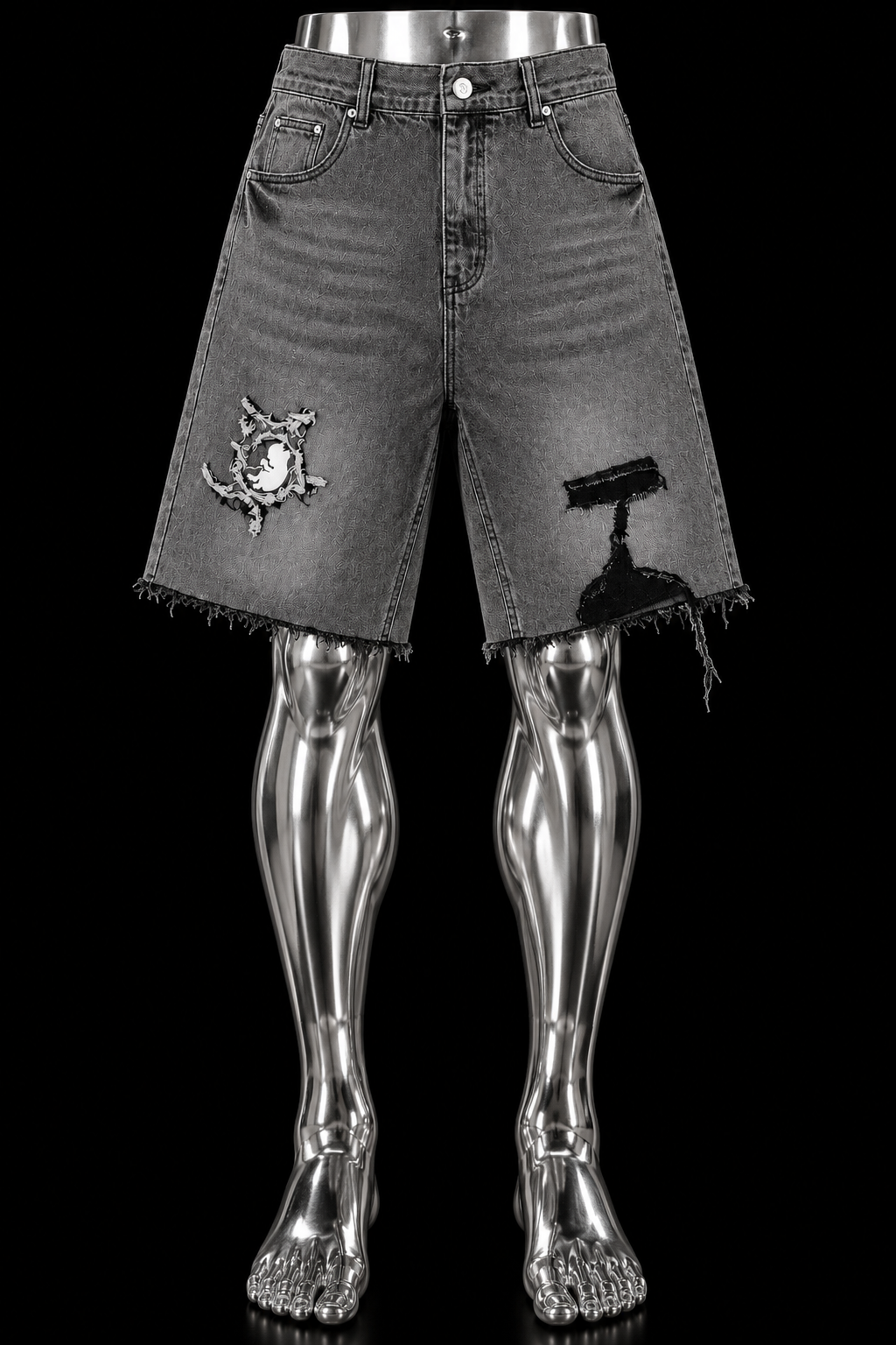 BTBG Signature Fetus Black Denim Shorts