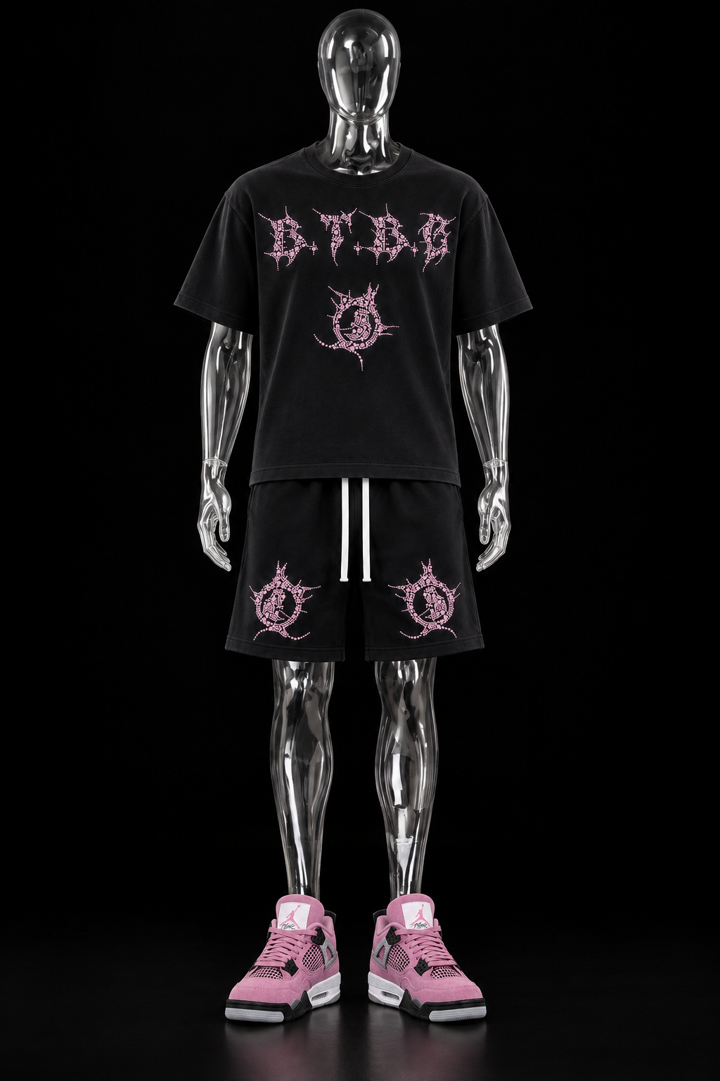 BTBG Signature Pink Rhinestone Black Set