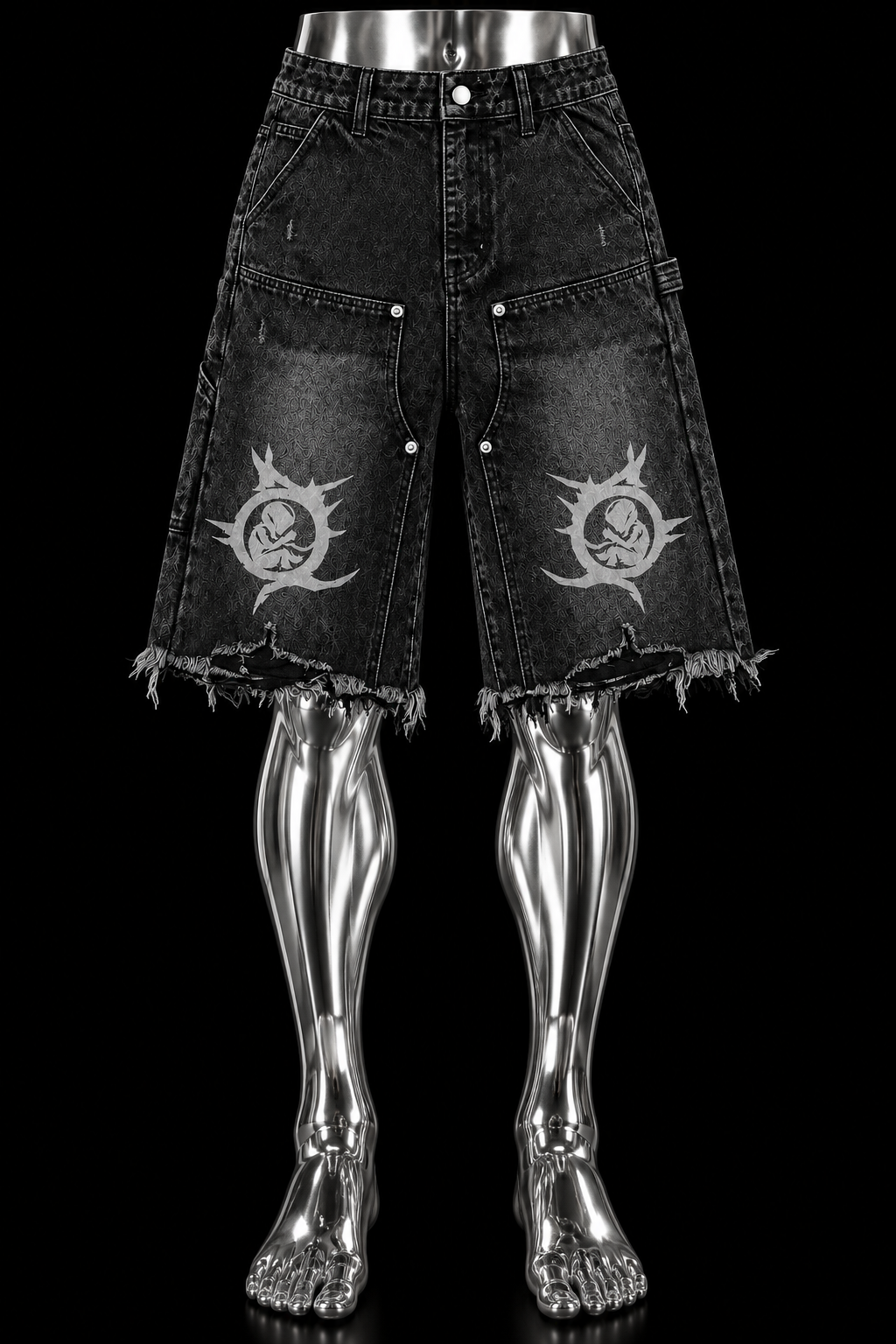 BTBG Core Black Denim Shorts