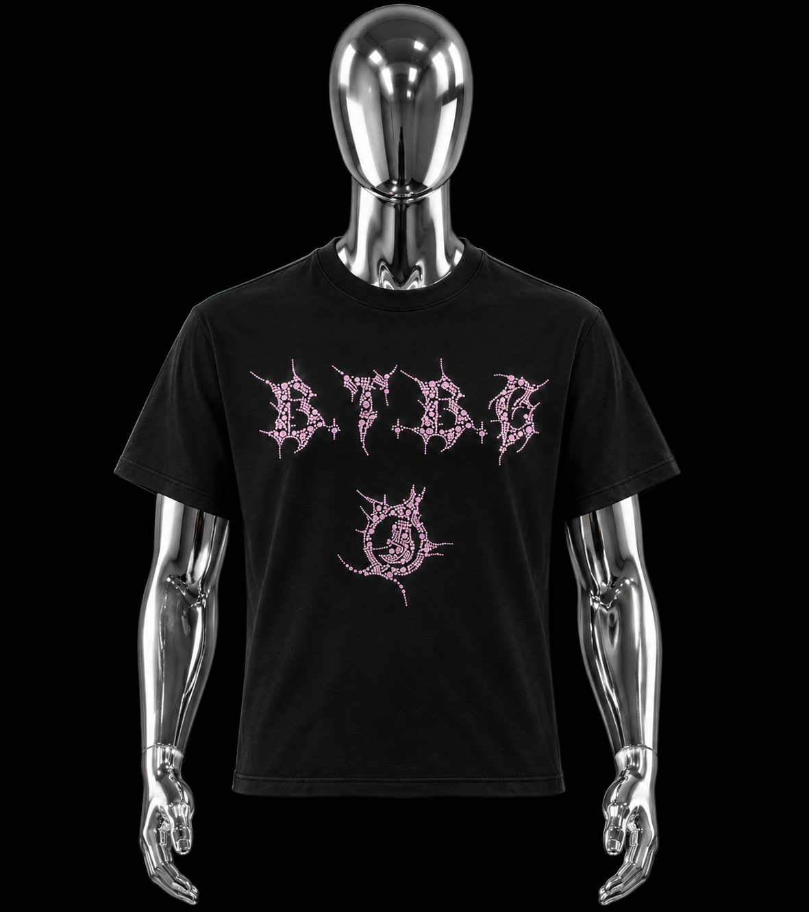 BTBG Signature Pink Rhinestone Black Set
