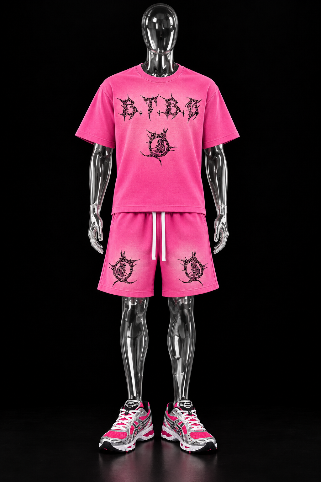 BTBG Signature Black Rhinestone Pink Set