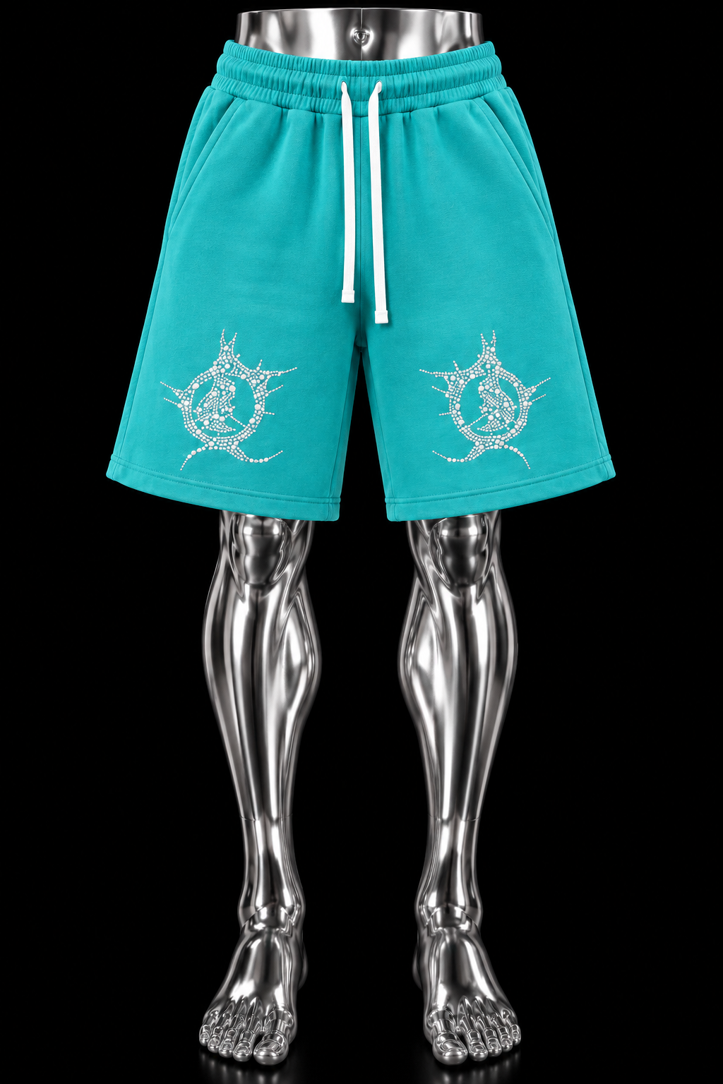 BTBG Signature Silver Rhinestone Teal Set