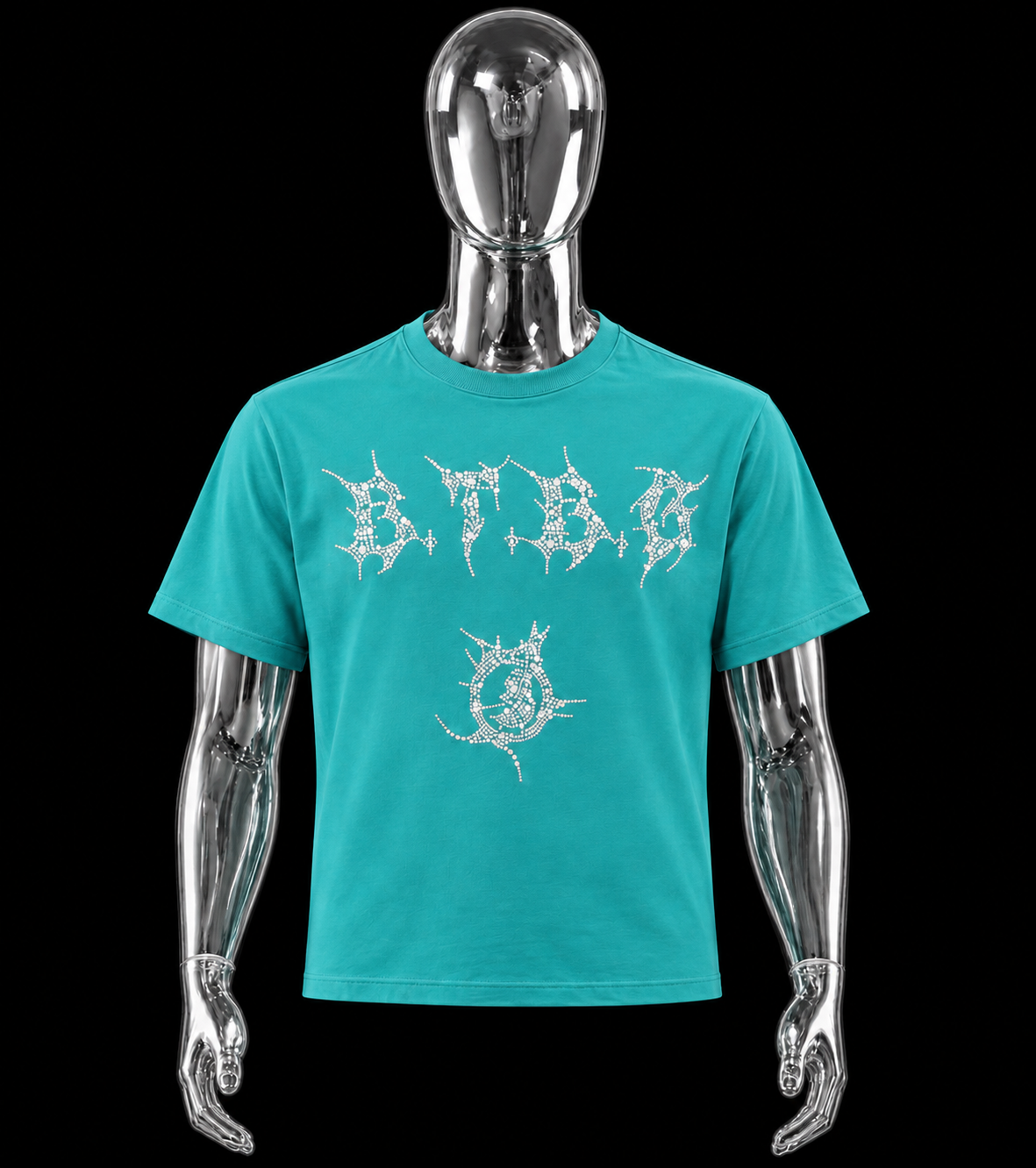 BTBG Signature Silver Rhinestone Teal Set