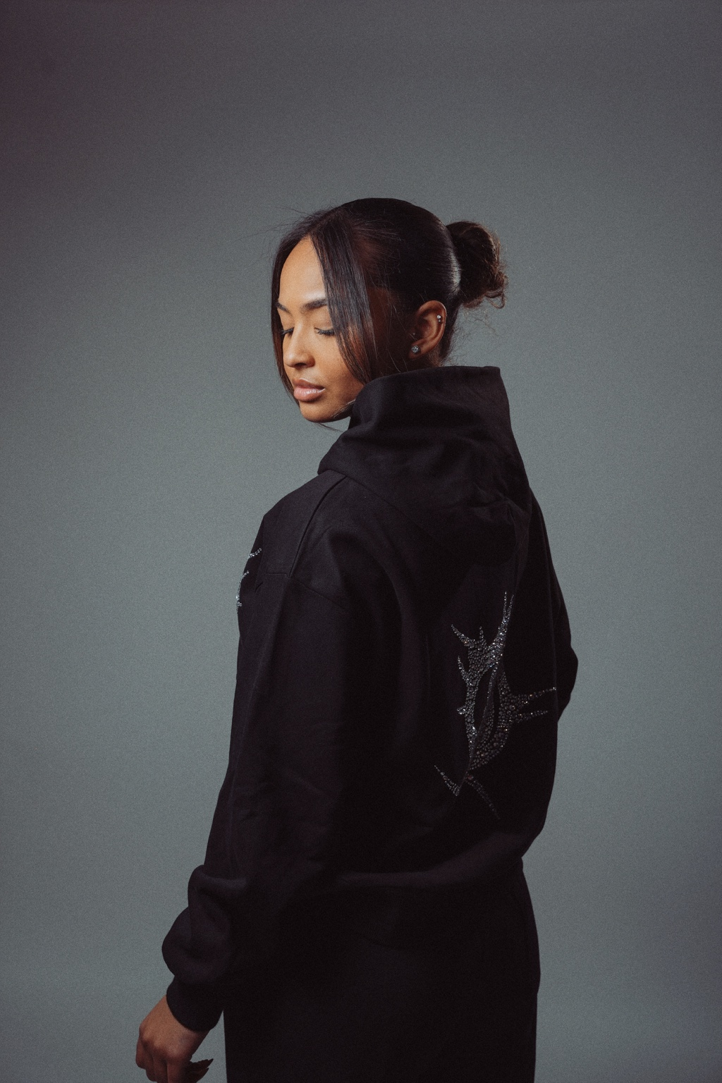 BTBG Black Sweatsuit w/ Silver Stones