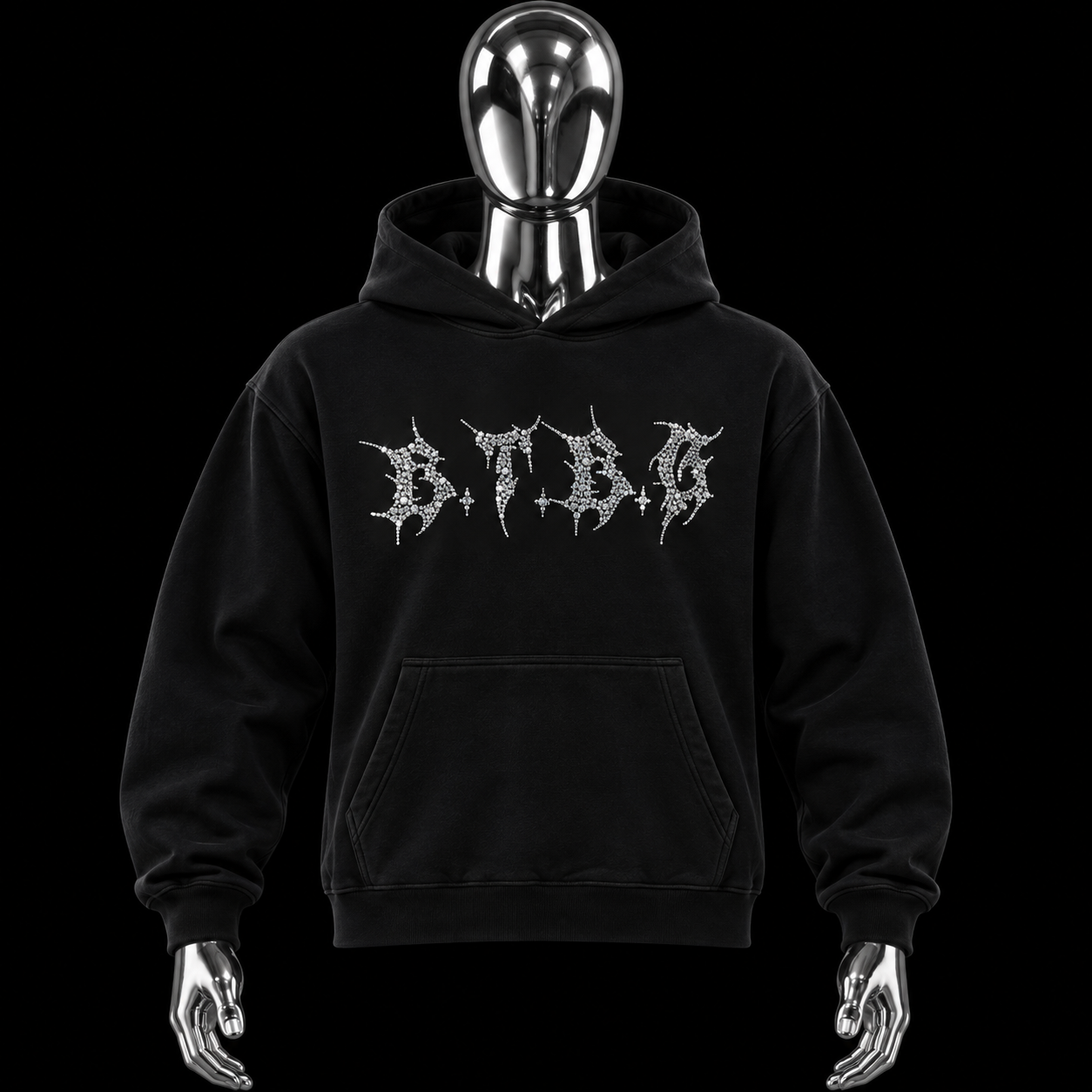BTBG Black Sweatsuit w/ Silver Stones