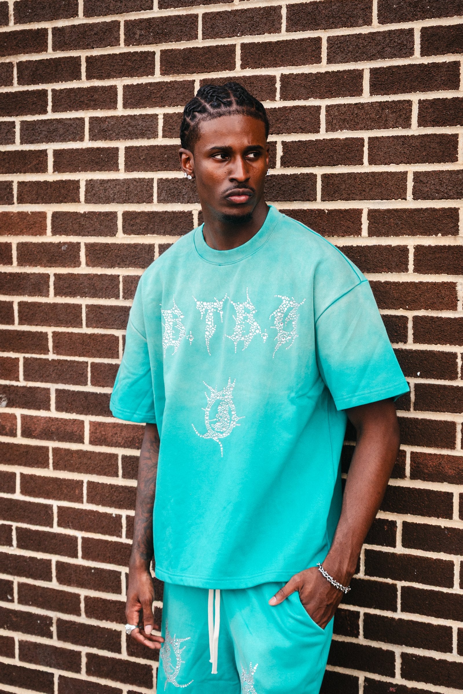 BTBG Signature Teal Set (Silver Rhinestones)